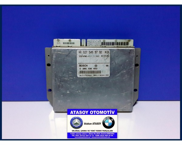 MERCEDES W210 ESP PML BAS BEYNİ 0295457632 0275455732 0275453232 0255456232 0245450632 0225456432 BOSCH 0265109487 0265109452 0265109434 0265109404